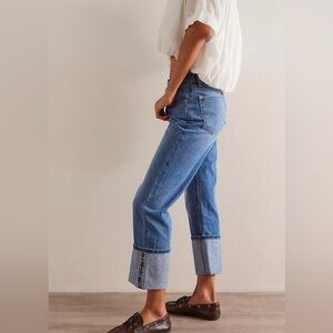 Free People Blue Cropped Jeans
